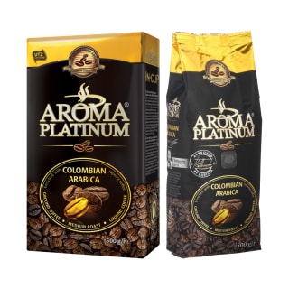 Malta kava AROMA PLATINUM COLOMBIAN, 500 g (2 rūšys) Malta kava AROMA PLATINUM COLOMBIAN, 500 g (2 rūšys)