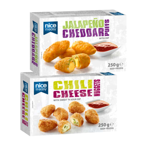 Šaldyti sūrio kepsneliai NICE´N EASY, 250 g (3 rūšys) Šaldyti sūrio kepsneliai NICE´N EASY, 250 g (3 rūšys)