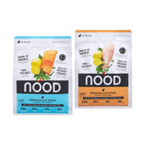 Sausas kačių ėdalas NOOD, 750 g (2 rūšys) Sausas kačių ėdalas NOOD, 750 g (2 rūšys)