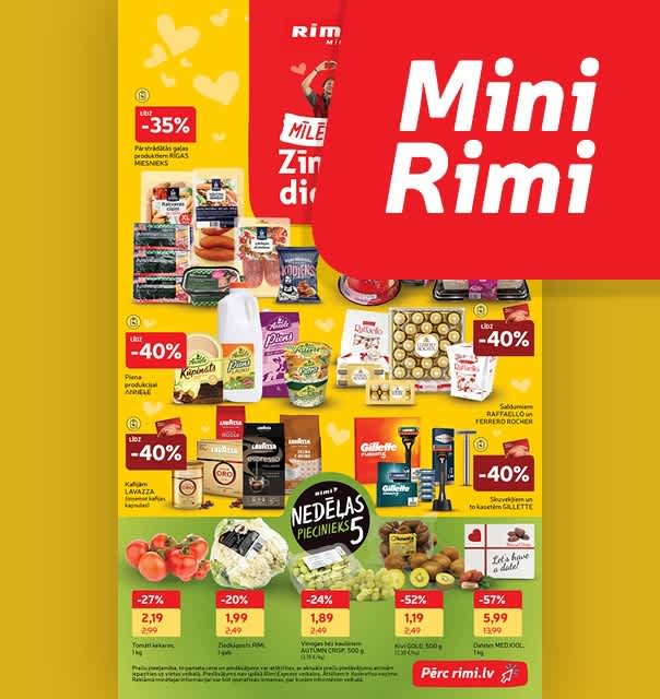 Mini Rimi akciju buklets 10.02.-16.02.2026.