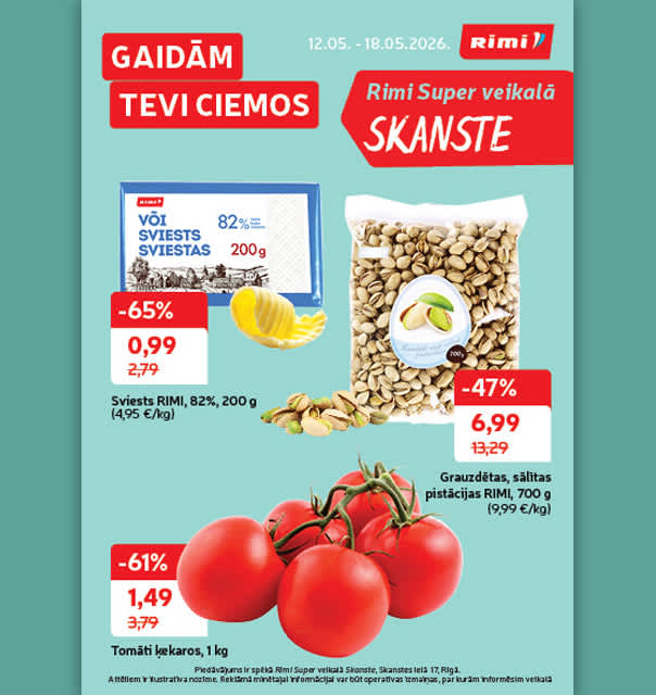 Rimi Super Skanste akciju buklets 12.05.-18.05.2026.