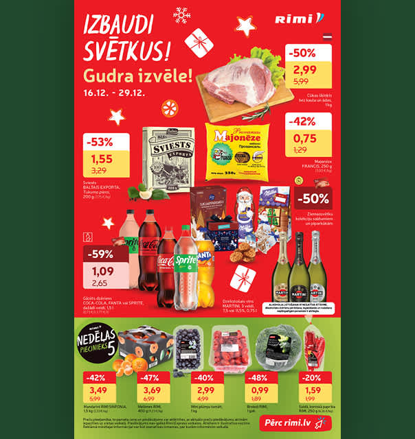 Rimi akciju buklets 16.12.-29.12.2025.
