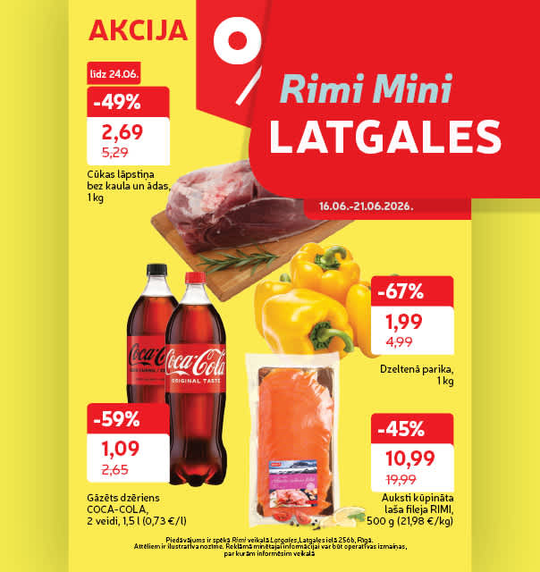 Rimi Mini Latgales 256b akciju buklets 16.06.-21.06.2026.