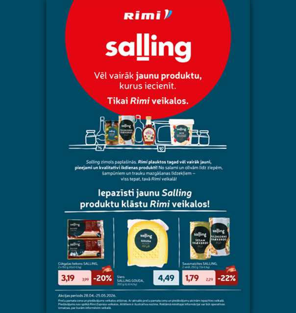 Jauni produkti no Salling
