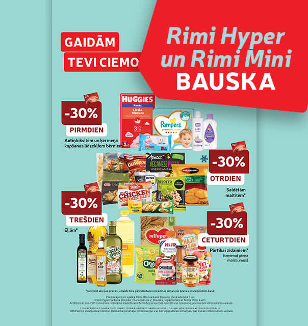 Rimi Hyper un Mini Bauska akciju buklets 17.11.-04.01.2026.