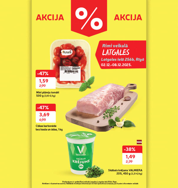 Rimi Mini Latgales 256b akciju buklets 02.12.-08.12.2025.