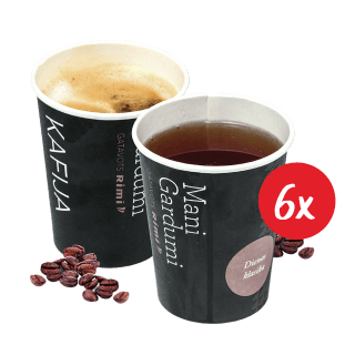 Katra sestā kafija vai tēja TIKAI 0,01€