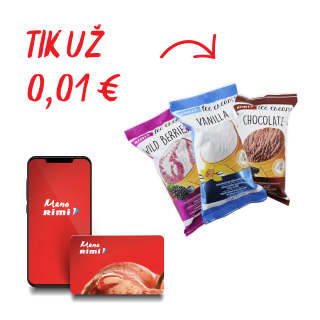 Kiekviena 6-ta „Rimi“ ledų porcija už 0,01 €