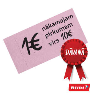 1 eiro kupons nākamajam pirkumam