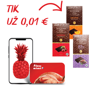 Pirk 8 prekes iš savo asmeninių pasiūlymų ir pasiimk „Rimi“ šokoladą už 0,01 €