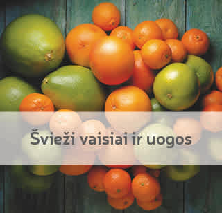 Švieži vaisiai ir uogos