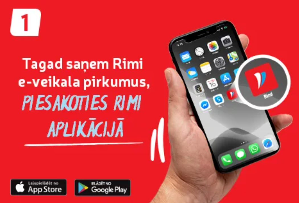 Saņem Drive pirkumus, piesakoties Rimi app!