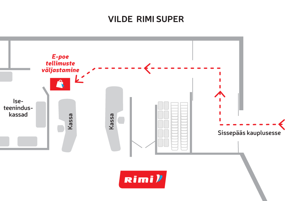 Vilde Rimi e-poe kaupluse väljastuspunkt