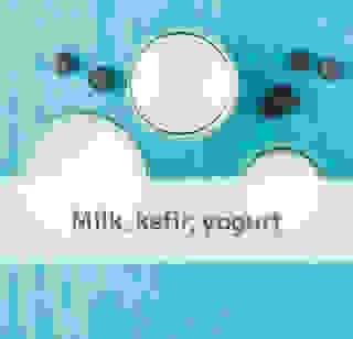 Milk, kefir, yogurt