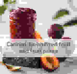 Canned, lyophilized fruit and fruit puree