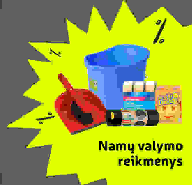 Namų valymo reikmenys -40 %