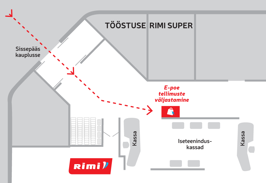 Tööstuse Rimi e-poe kaupluse väljastuspunkt