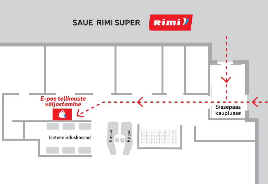 Saue Rimi e-poe kaupluse väljastuspunkt