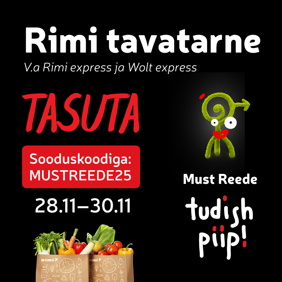 Musta reede pakkumised Rimi e-poes 2025
