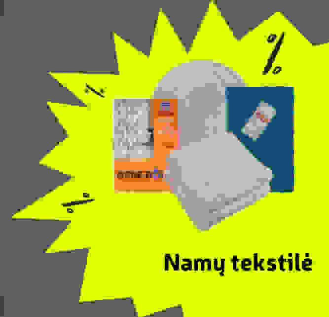 Namų tekstilė -40 %