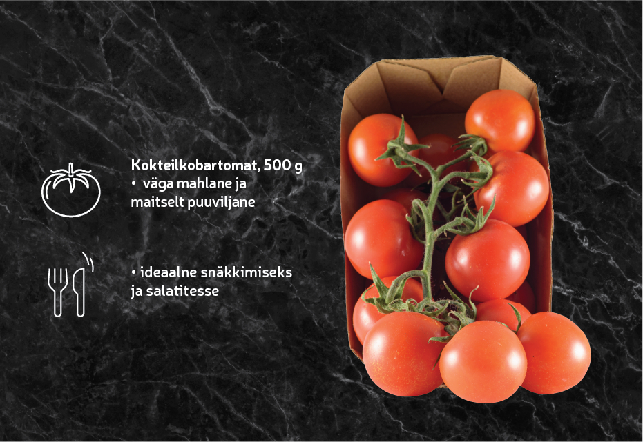 Kokteilkobartomat 1kl, 500g