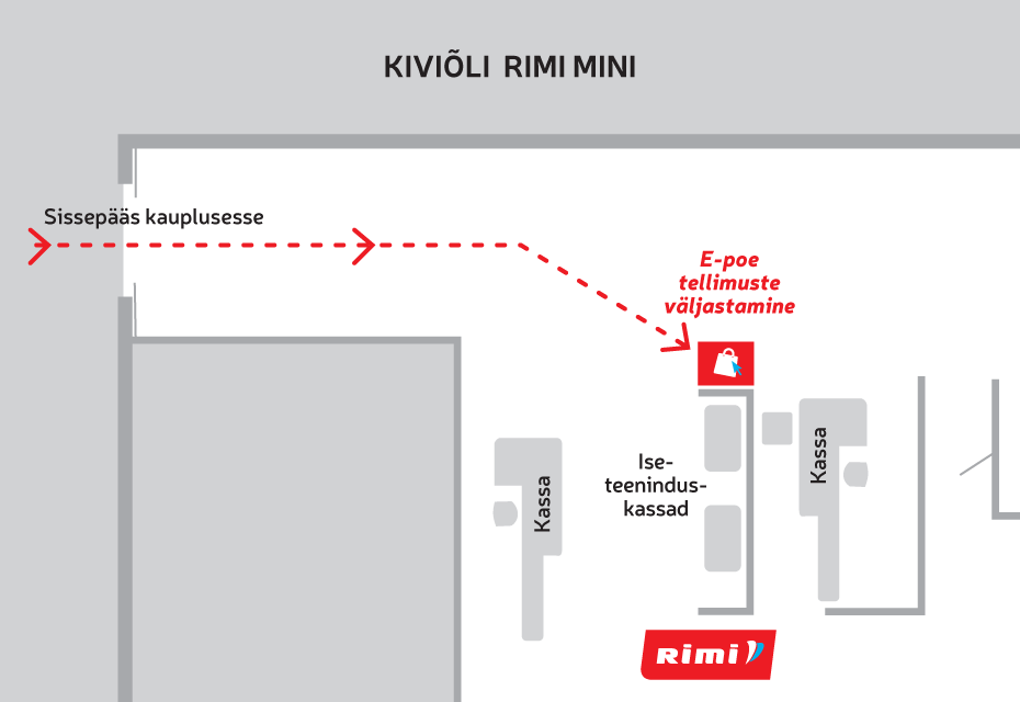 Kiviõli mini Rimi e-poe kaupluse väljastuspunkt