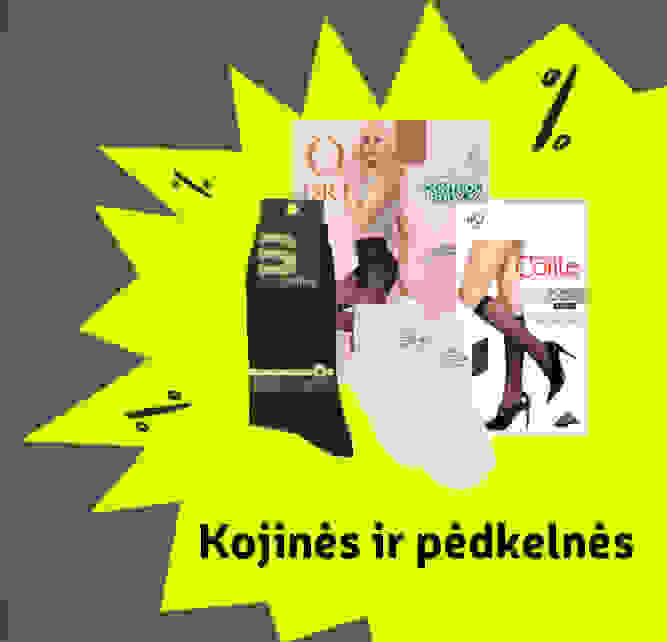 Kojinės ir pėdkelnės -50 %