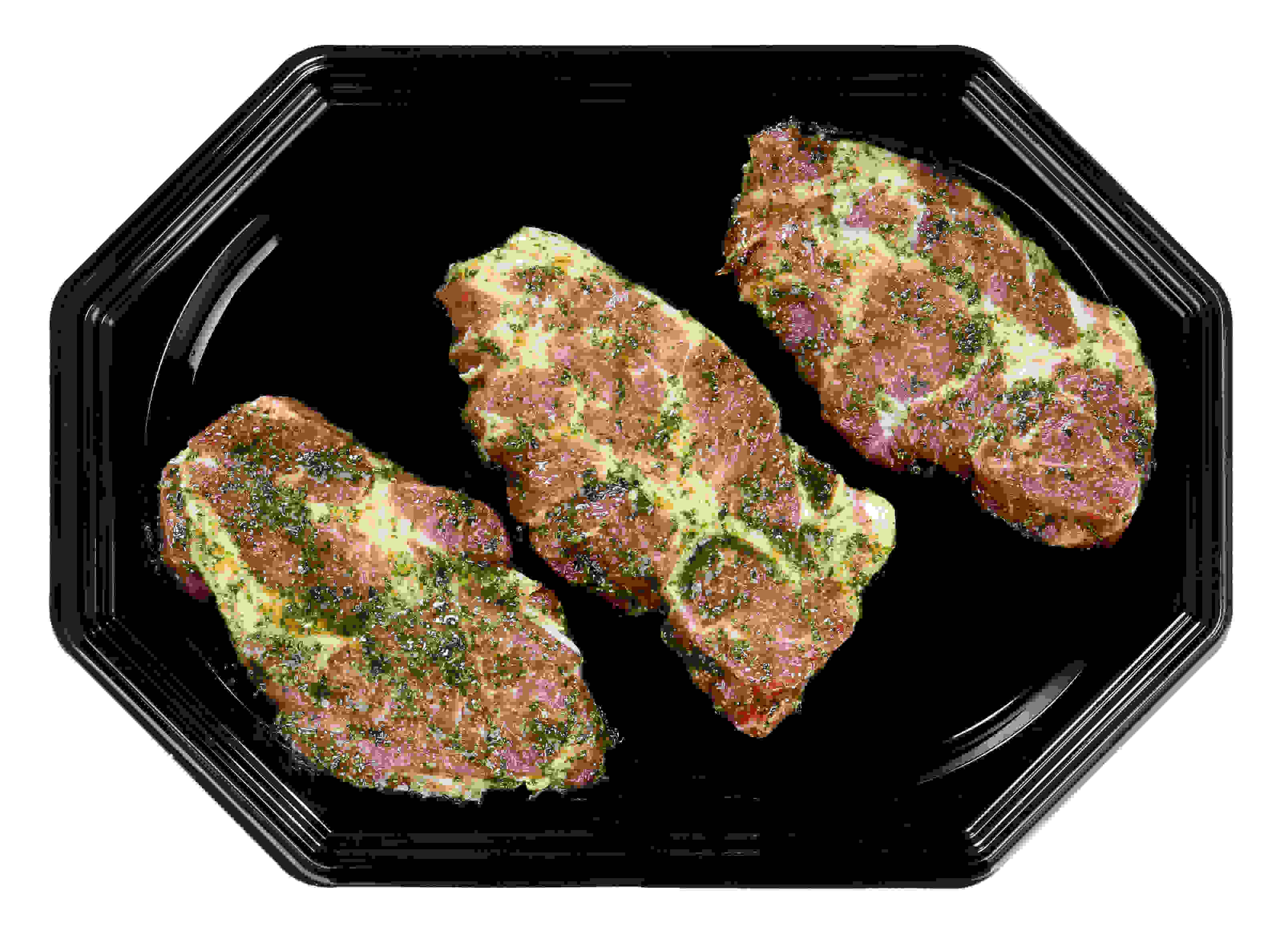Kiaulienos sprandinė laukinių česnakų marinate