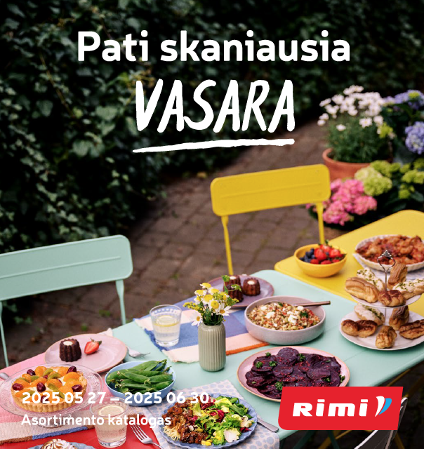 VASAROS asortimento katalogas 2025