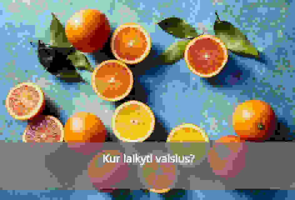 Kur laikyti vaisius?