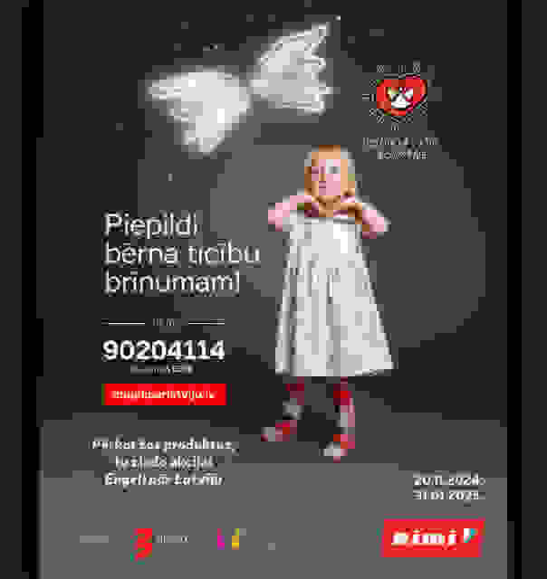 Ziedo akcijai Eņģeļi pār Latviju