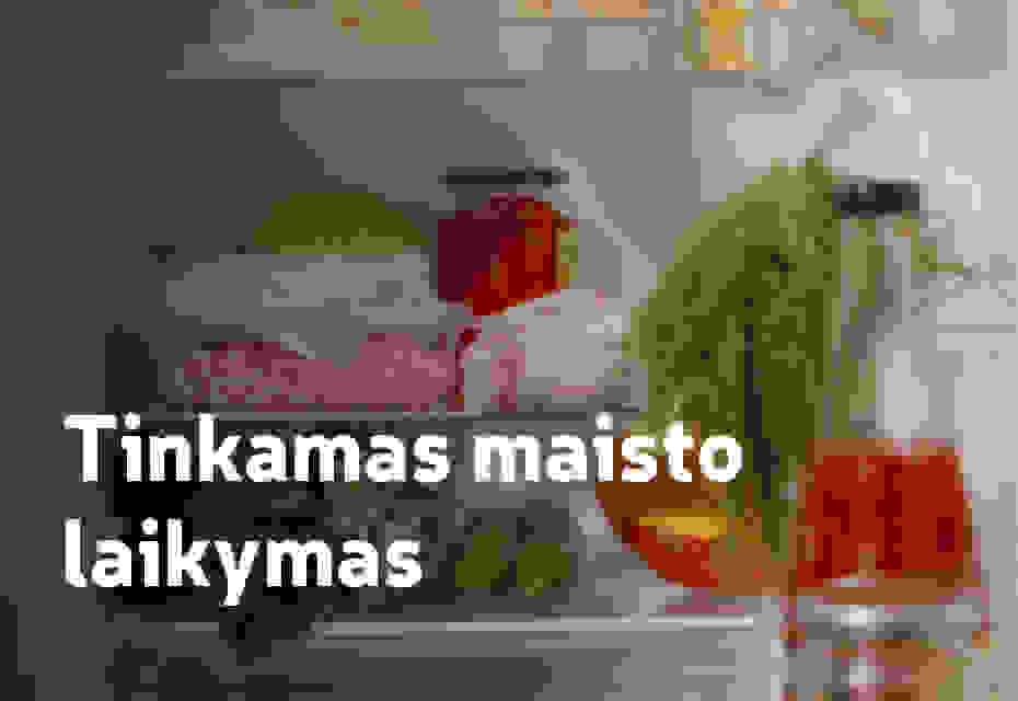Tinkamas maisto laikymas