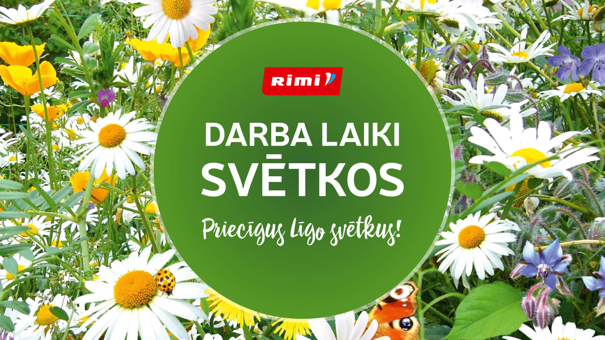 Sviestu Rimi Rimi - Informācija par Rimi veikalu darba laiku svētkos