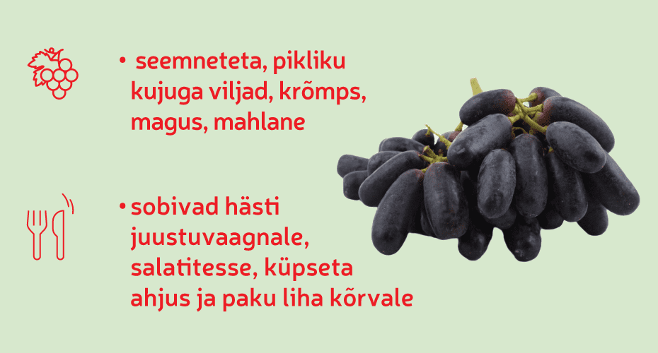 Tume seemneteta viinamari Saphire