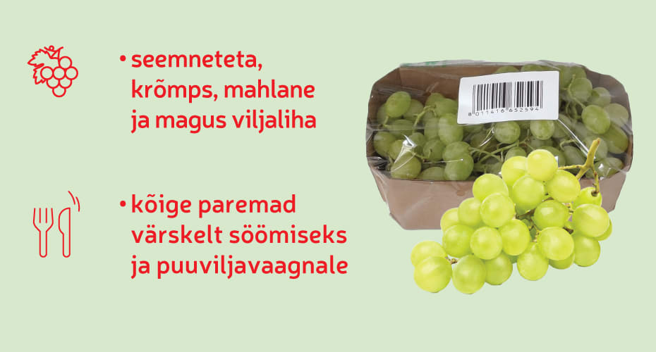 Hele seemneteta viinamari Arra