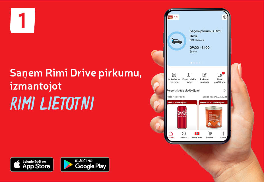 Saņem pasūtījumus, piesakoties Rimi lietotnē