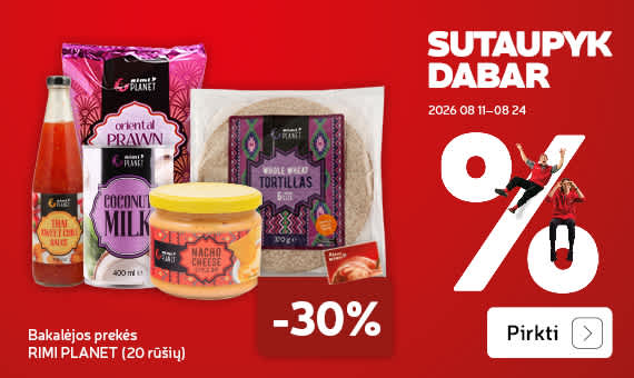 Bakalėjos prekės RIMI  PLANET (20 rūšių)