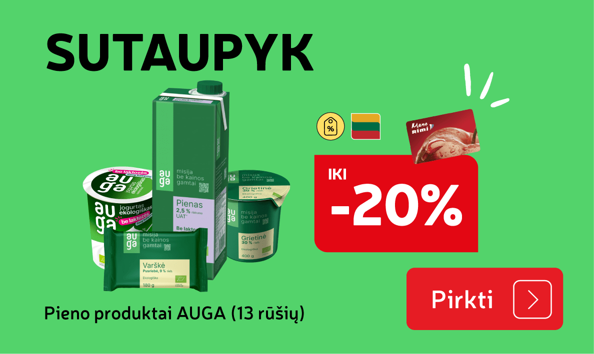 Pieno produktai  AUGA (13 rūšių)