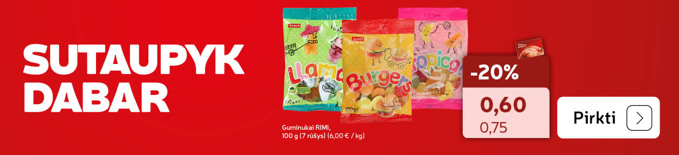 Guminukai RIMI,   100 g (7 rūšys)