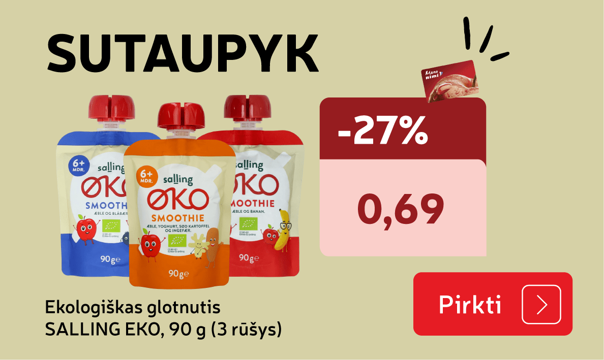 Ekologiškas glotnutis SALLING EKO,  90 g (3 rūšys)