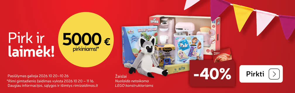 Žaislai  Nuolaida netaikoma   LEGO konstruktoriams -40%