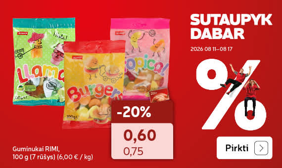 Guminukai RIMI,   100 g (7 rūšys)