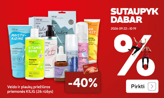 Veido ir plaukų priežiūros priemonės KILIG (26 rūšys) -40%