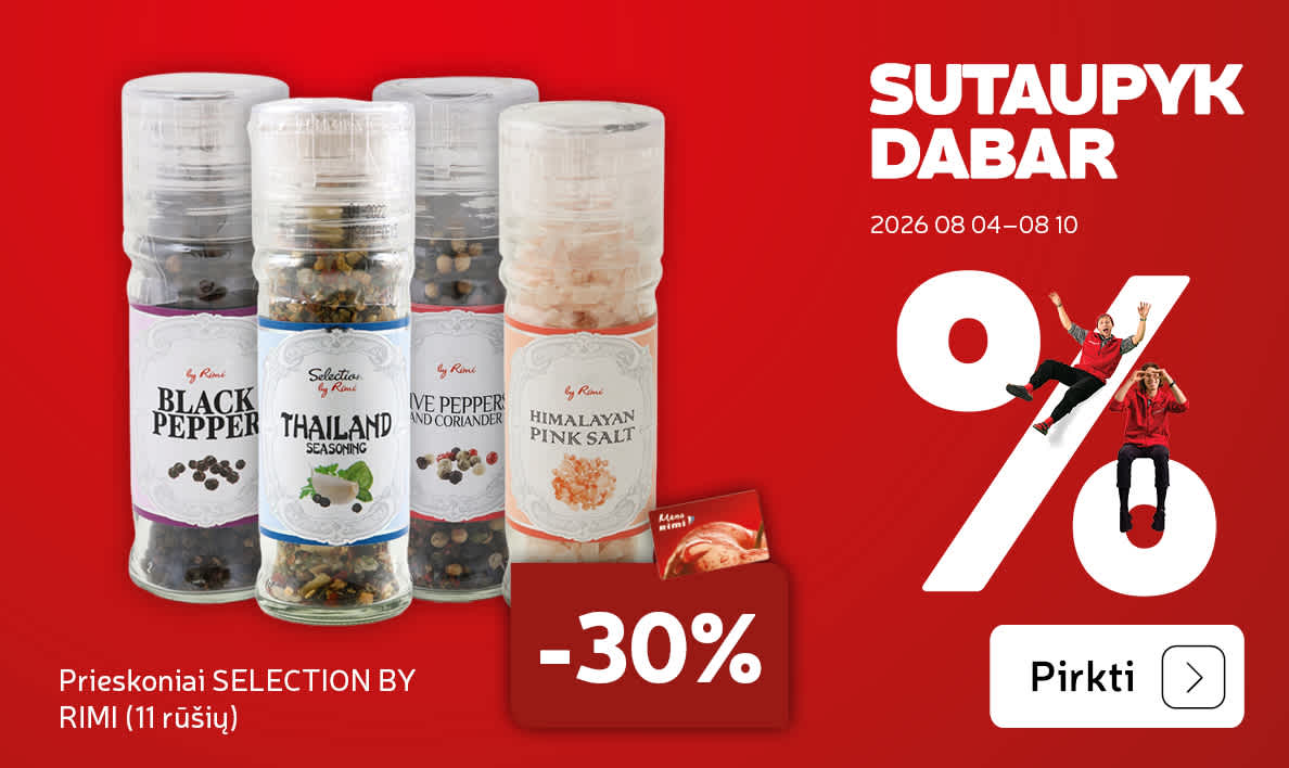 Prieskoniai SELECTION BY RIMI - 32% (11 rūšių)