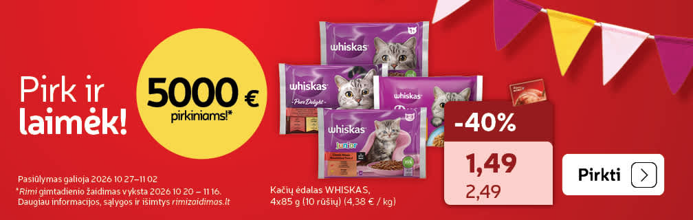 Kačių ėdalas WHISKAS,  4x85 g (10 rūšių)