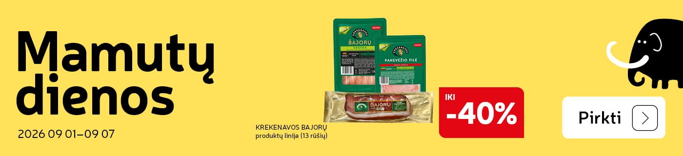 KREKENAVOS  BAJORŲ produktų  linija (13 rūšių)