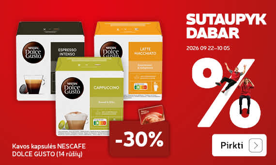 Kavos kapsulės NESCAFE DOLCE -IKI32%