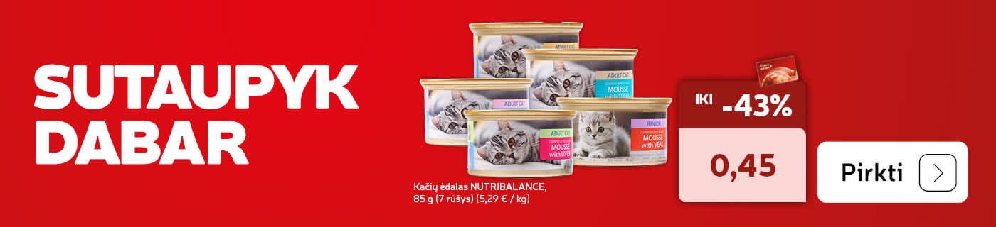 Kačių ėdalas NUTRIBALANCE, 85 g (7 rūšys)