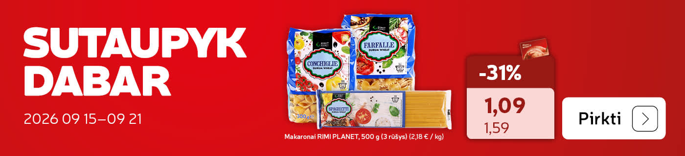 Makaronai RIMI PLANET,  500 g (3 rūšys)