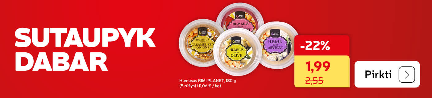 Humusas RIMI PLANET,  180 g (5 rūšys)